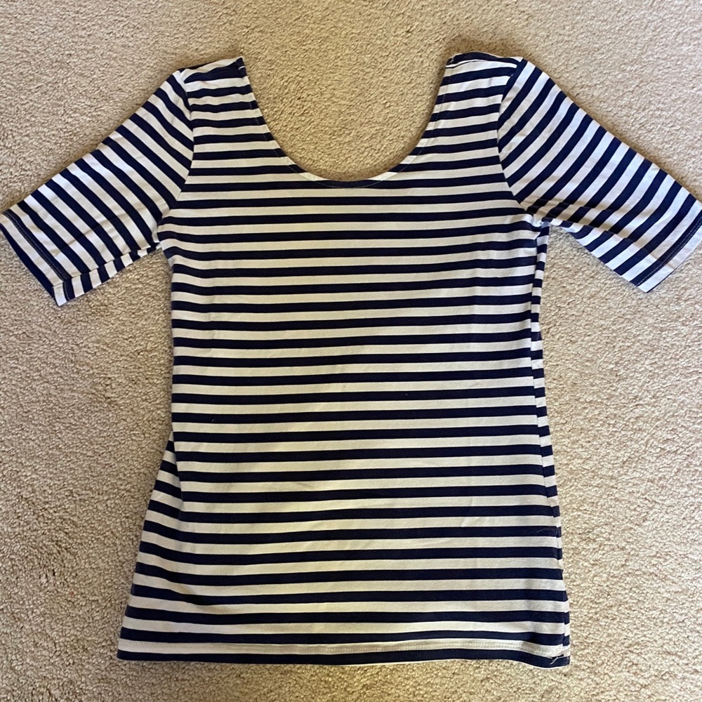 Striped Scoop Neck Shirt